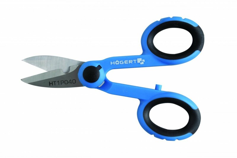 Усиленные ножницы для электромонтажа и проводов Hogert артикул HT1P040