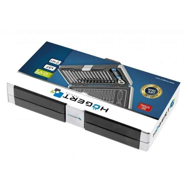 Набор бит 1/4 PH SL Torx HEX 37 штук с трещоткой 72 зубца Hogert (HT1R466) - Изображение 8