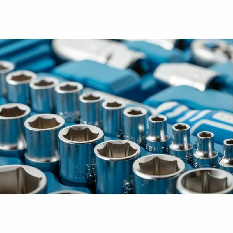 Набор инструментов 1/2" 1/4" 95шт CrV CrMo Hogert в кейсе (HT1R426) - Зображення 2