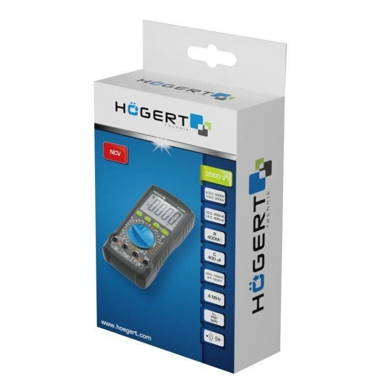 Цифровой мультиметр Hogert диапазон напряжения 0-2000В для измерений (HT1E606) - Изображение 3