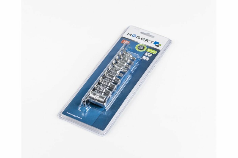 Набор торцевых головок Torx 1/4" 3/8" 9 элементов Hogert артикул HT1A884 - Изображение 1