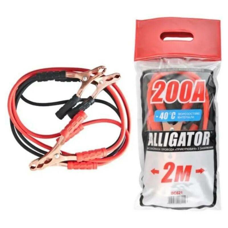 Пусковые провода 200A 2м Alligator в пакете (BC621) - Зображення 2