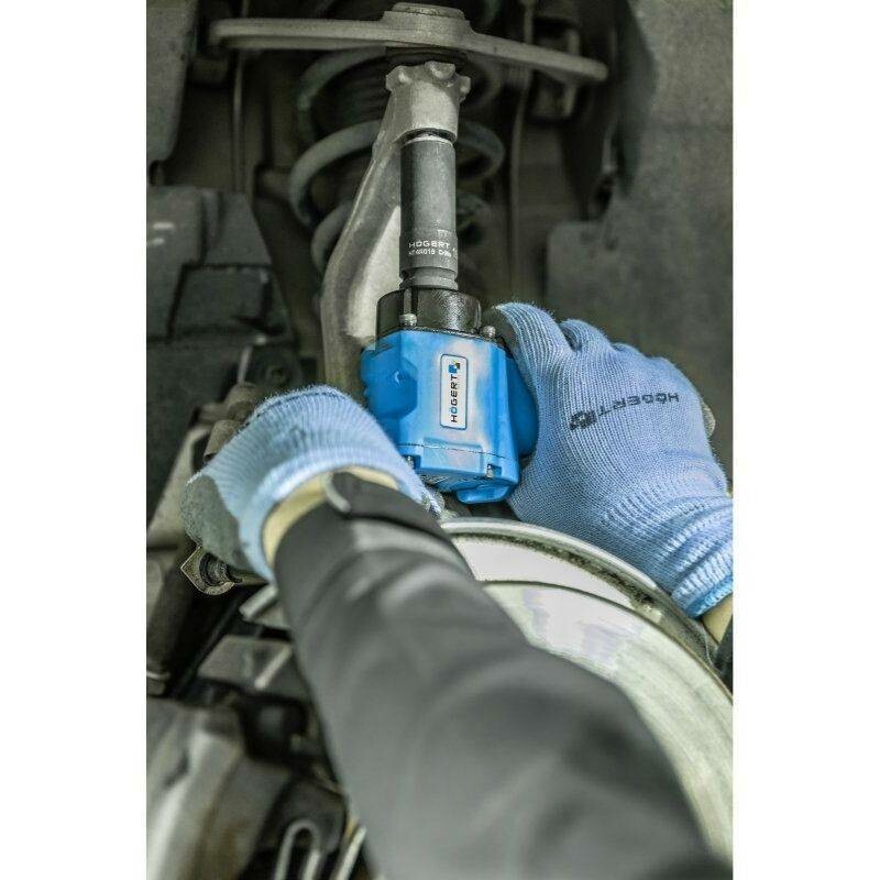 Мини пневматический ударный гайковерт 1/2" 610 Nm Jumbo MAX 1000 Nm Hogert (HT4R621) - Зображення 4