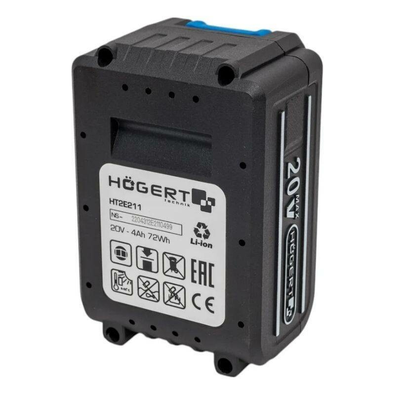 Акумуляторная батарея 4.0 Ah для ударного гайковерта Hogert HT2E200 артикул в скобках (HT2E211) - Изображение 3