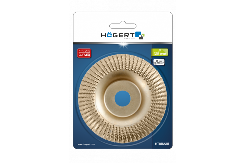 Диск шлифовальный выпуклый для обдирочных работ 235мм Hogert (HT8B235) - Зображення 1