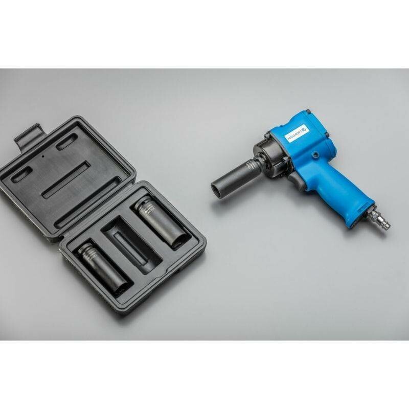 Мини пневматический ударный гайковерт 1/2" 610 Nm Jumbo MAX 1000 Nm Hogert (HT4R621) - Зображення 2