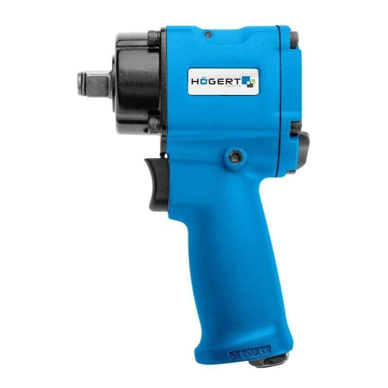 Мини пневматический ударный гайковерт 1/2" 610 Nm Jumbo MAX 1000 Nm Hogert (HT4R621) - Зображення 1