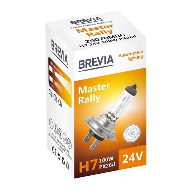 Галогеновая автолампа H7 Brevia Master Rally 24V одна штука для авто (24070MRC) - Изображение 2