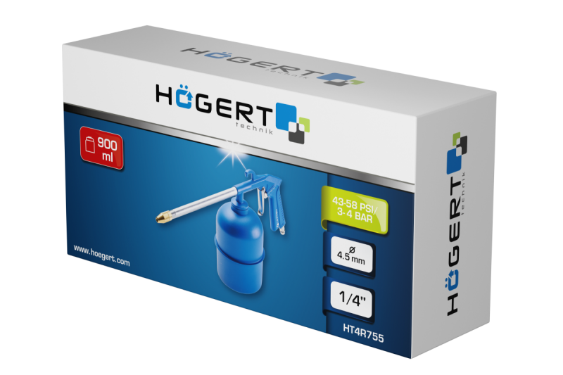 Пистолет для промывки пневматический Hogert для мастерской и автосервиса (HT4R755) - Изображение 2