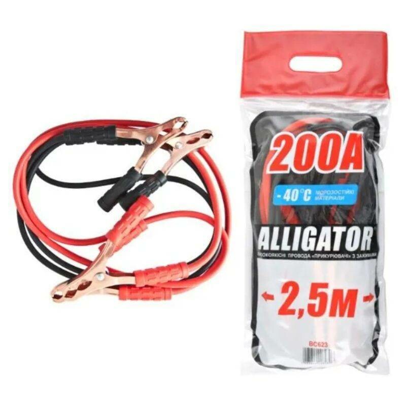 Пусковые провода 200A 2,5м Alligator в пакете (BC623) - Изображение 2