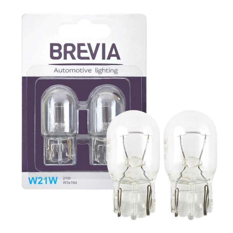 Галогенные автолампы Brevia W21W 12V комплект 2 штуки (12310B2)