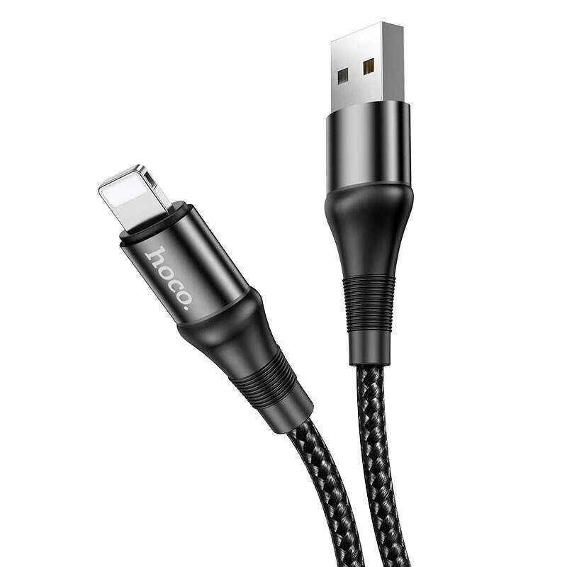 Кабель для зарядки и передачи данных Hoco Lightning X50 1м 2.4A высокого качества (X50-i) - Изображение 2