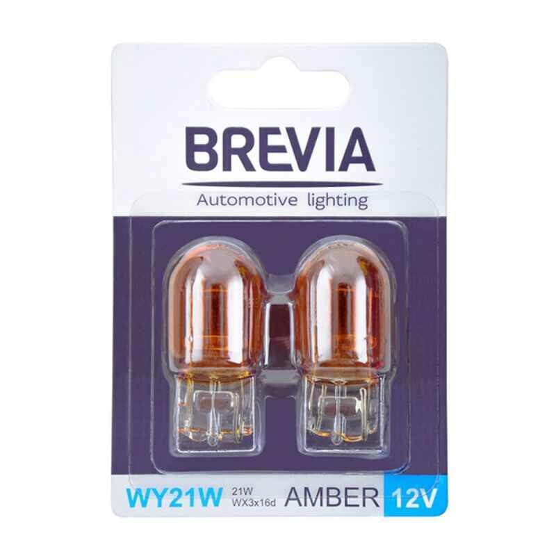 Галогеновые лампы Brevia WY21W Amber для автомобиля комплект 2 штуки (12312B2) - Изображение 2