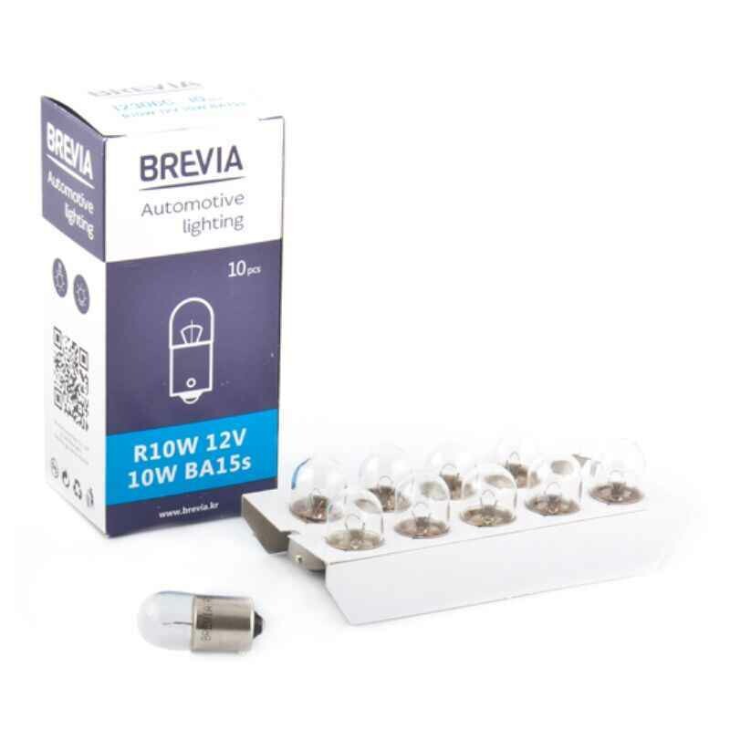 Галогенные автолампы Brevia R10W 12V набор 10 штук в упаковке (12306C)