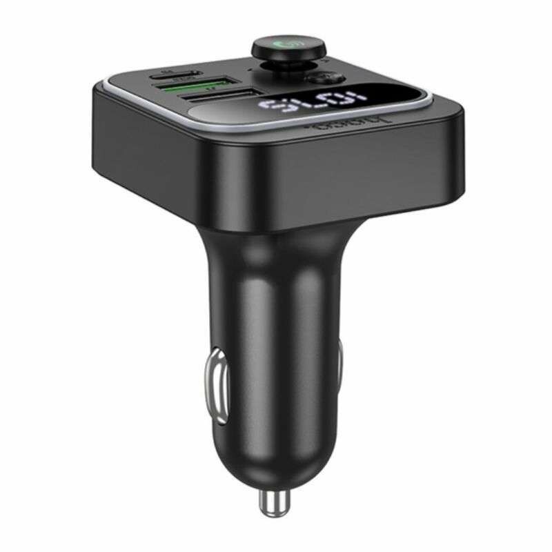 FM трансмиттер HOCO Tiger Bluetooth для автомобиля 2USB и Type-C 20W PD QC быстрая зарядка (E85) - Зображення 3