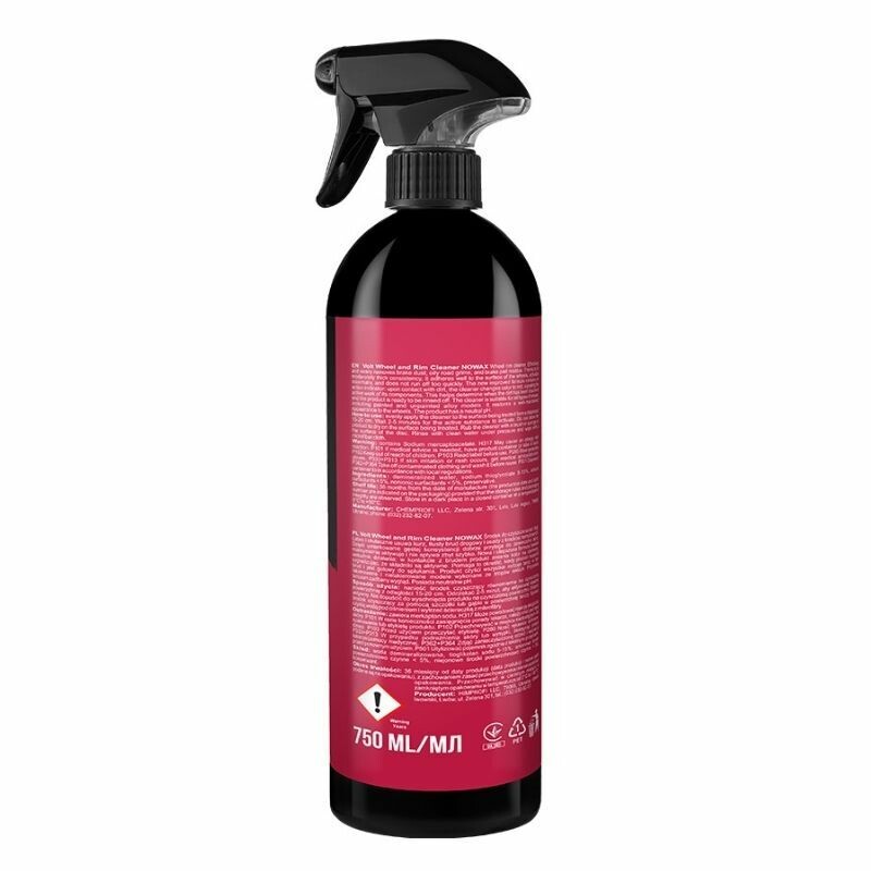 Средство для очищения колесных дисков с индикатором NOWAX Volt Wheel Rim Cleaner 750 мл 20 шт ящик (NX75016) - Зображення 1