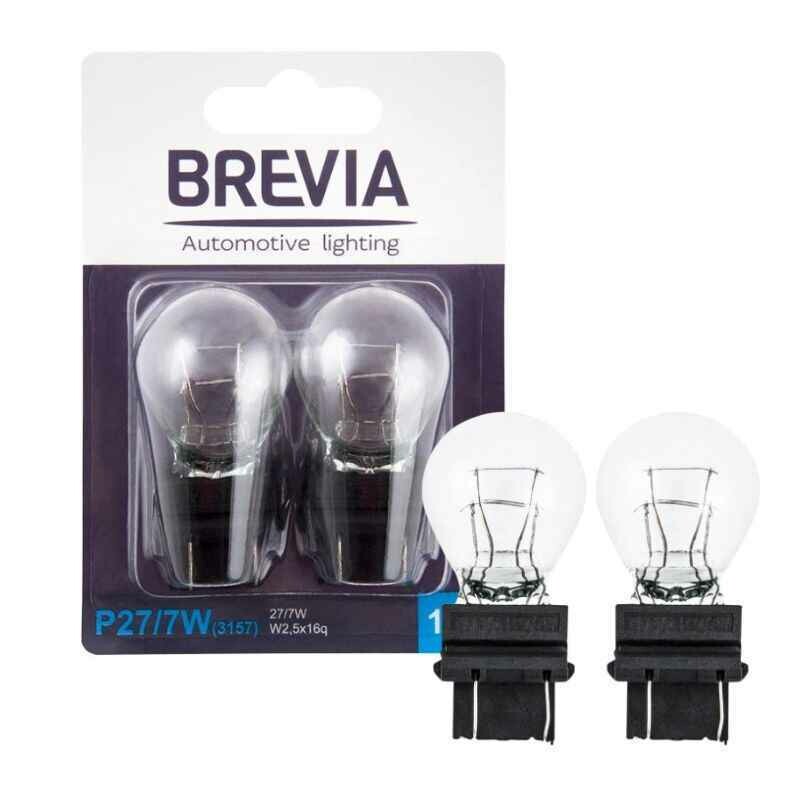 Галогенные автолампы Brevia P27/7W 12V 27/7W комплект 2 штуки в блистере (12339B2)