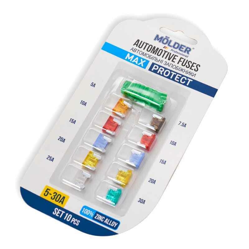 Предохранители 5-30А FL Molder Mini Low Profile сплав цинка набор 10 штук (MA22400) - Зображення 1