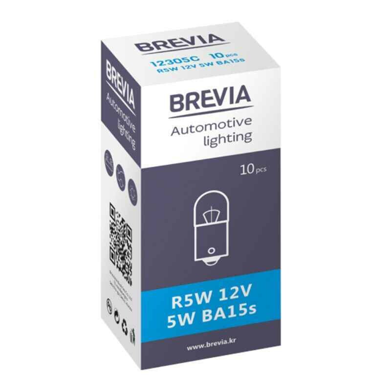 Галогенные лампы R5W 12V Brevia набор 10 штук в упаковке (12305C) - Изображение 2