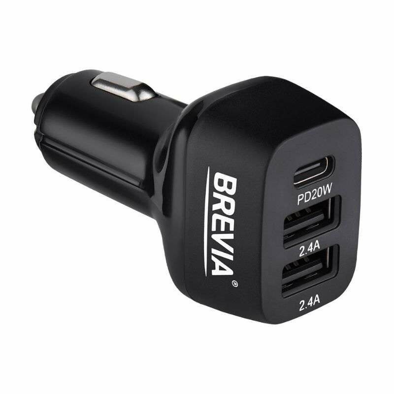 Зарядное устройство для авто BREVIA ePower TriDrive 44W 1xUSB-C 2xUSB-A черный (46044DUCB)