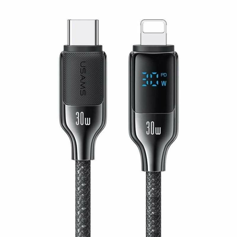 Кабель Type-C Lightning 30W для зарядки и передачи данных 1.2м черный SJ741USB02