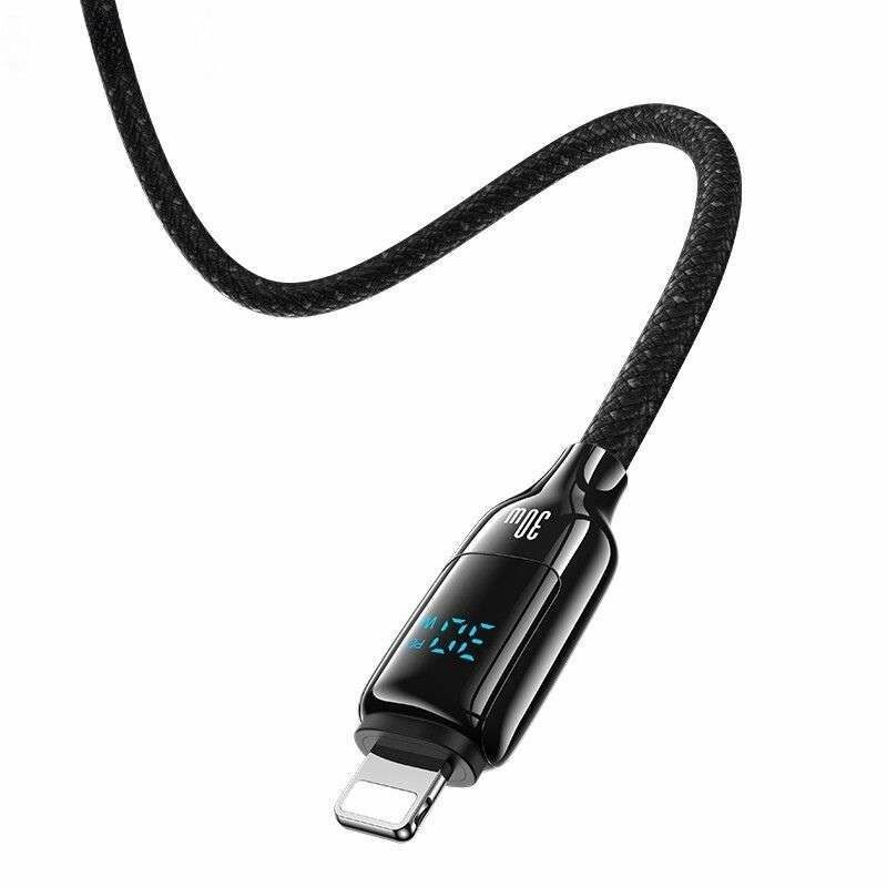 Кабель Type-C Lightning 30W для зарядки и передачи данных 1.2м черный SJ741USB02 - Зображення 1