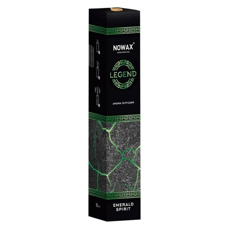 Ароматический диффузор с палочками Nowax Legend Emerald Spirit 90 мл для дома и офиса (NX91696)