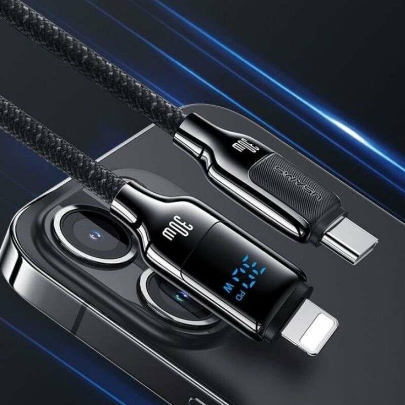 Кабель Type-C Lightning 30W для зарядки и передачи данных 1.2м черный SJ741USB02 - Зображення 6