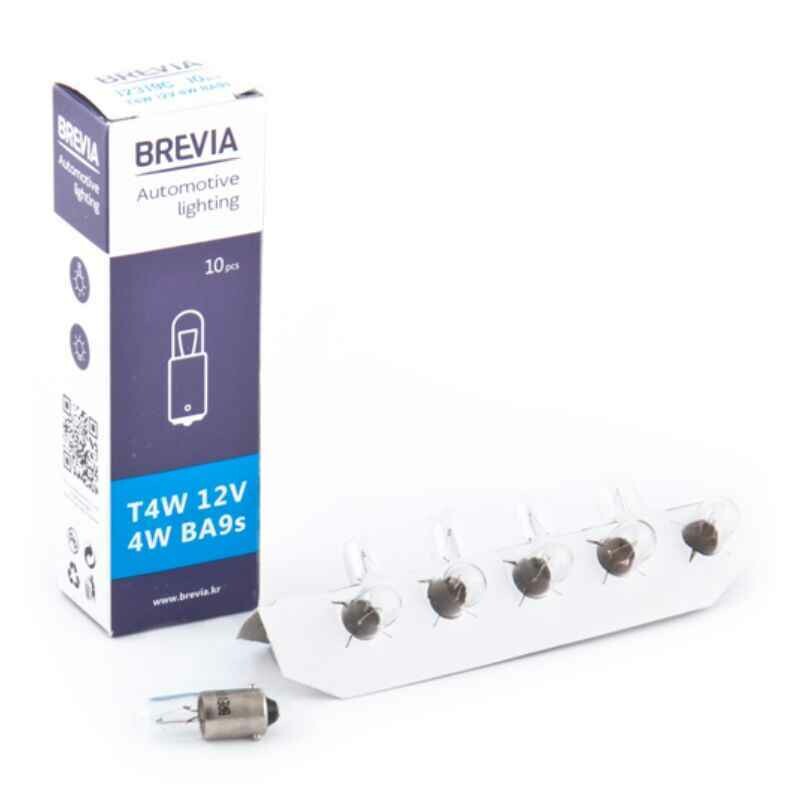 Галогенные автолампы Brevia T4W 12V набор 10 штук в упаковке (12319C)