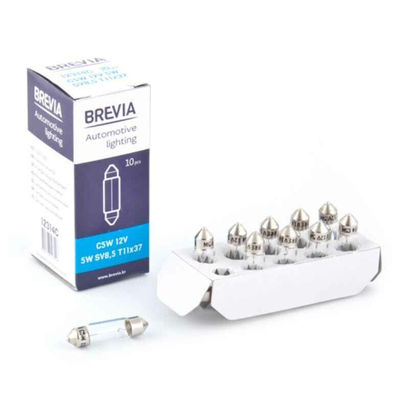 Галогенные лампы Brevia C5WT11x37 12V набор 10 штук в упаковке (12314C)