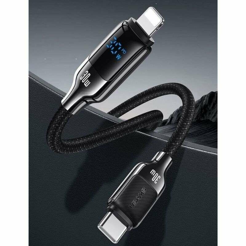 Кабель Type-C Lightning 30W для зарядки и передачи данных 1.2м черный SJ741USB02 - Зображення 5