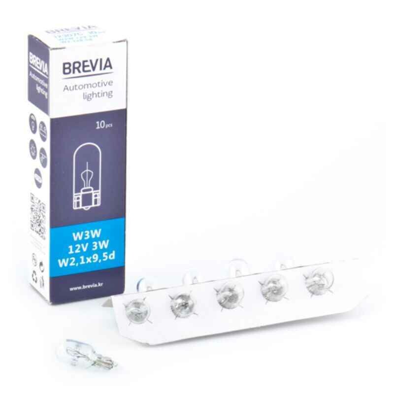 Галогеновые лампы Brevia W1.2W 12V набор 10 штук в одной упаковке (12325C)