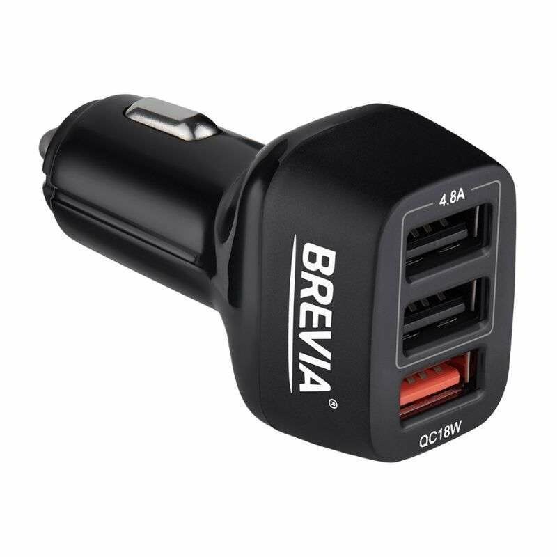 Зарядное устройство для авто BREVIA ePower TriDrive 42W 3хUSB-A черный (46042TUB)