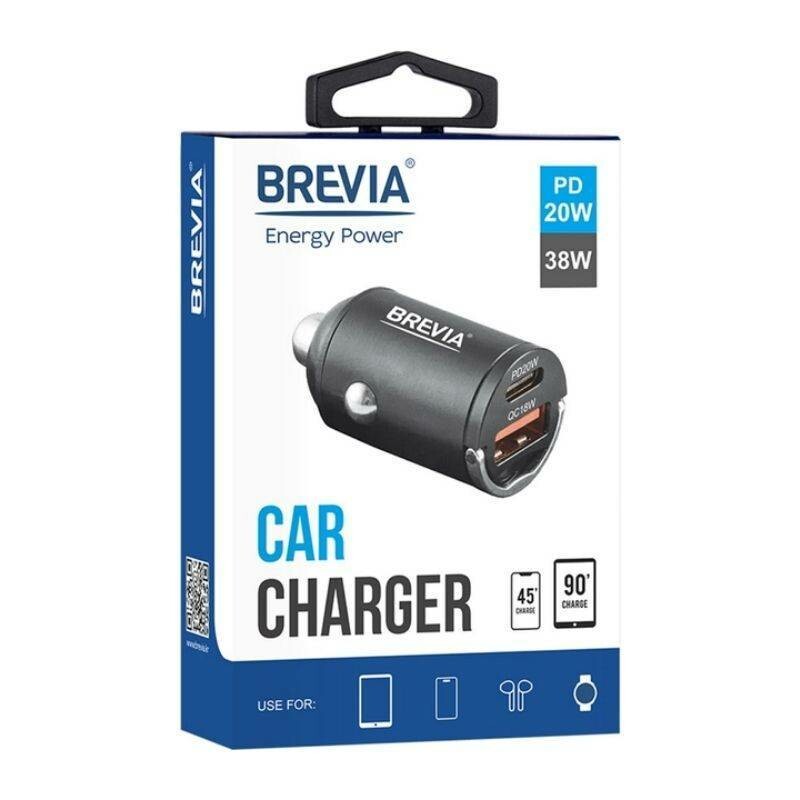 Зарядное устройство для авто BREVIA ePower NanoMetal 38Вт 1xUSB-C и 1xUSB-A чёрный (46038CAMB) - Изображение 4