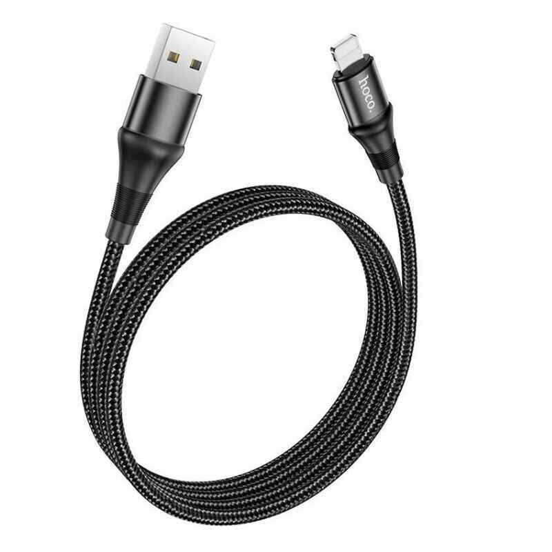 Кабель для зарядки и передачи данных Hoco Lightning X50 1м 2.4A высокого качества (X50-i) - Изображение 1