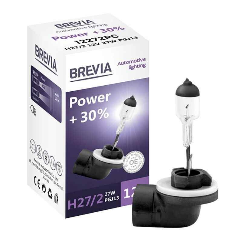 Галогеновая автолампа H27/2 Brevia Power плюс 30 процентов 1 штука (12272PC)