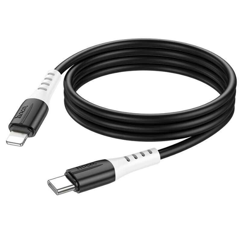 Зарядный кабель Lightning 1м 3A для синхронизации Hoco X82 черный (X82-t/i black) - Зображення 2