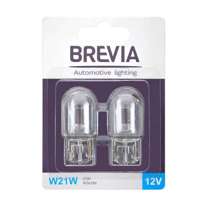 Галогенные автолампы Brevia W21W 12V комплект 2 штуки (12310B2) - Изображение 2