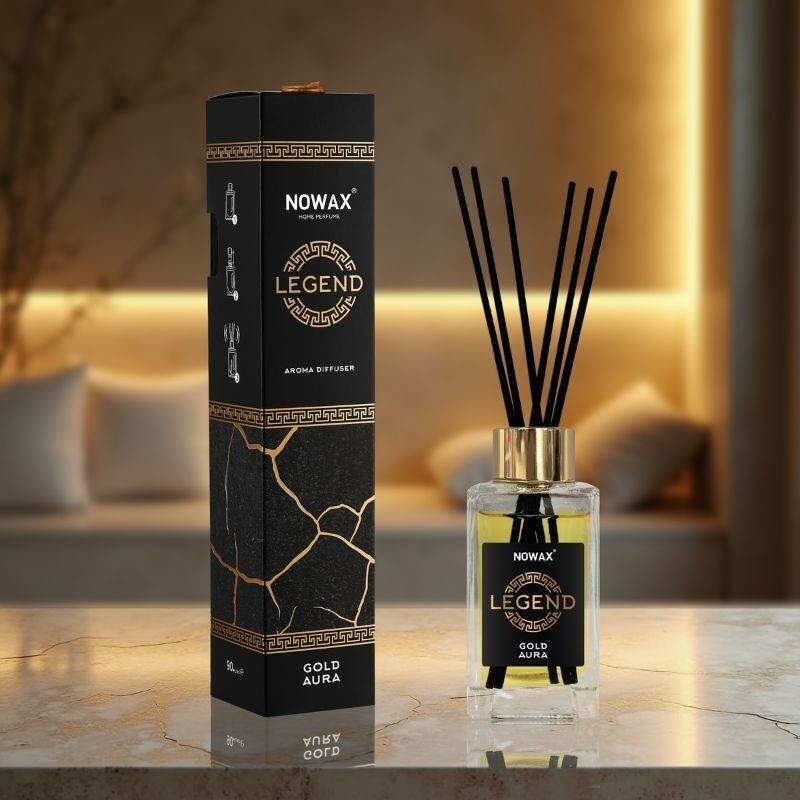 Диффузор аромадифузор с палочками Nowax Legend Gold Aura 90 мл для дома и офиса (NX91665) - Изображение 1