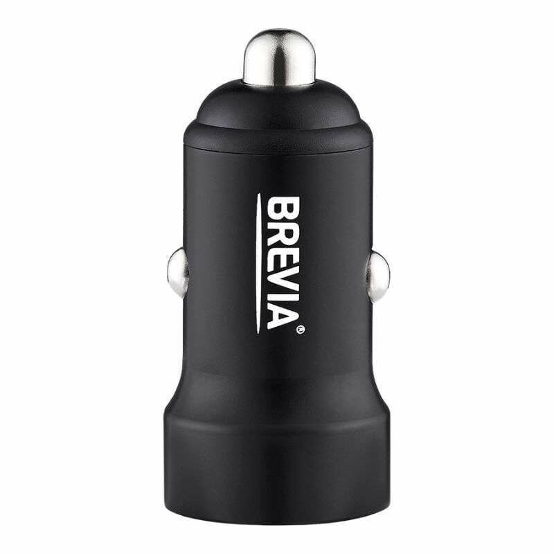 Автозарядка BREVIA ePower DualCharge Display 40W два USB-C черная для авто (46040DCLB) - Зображення 2