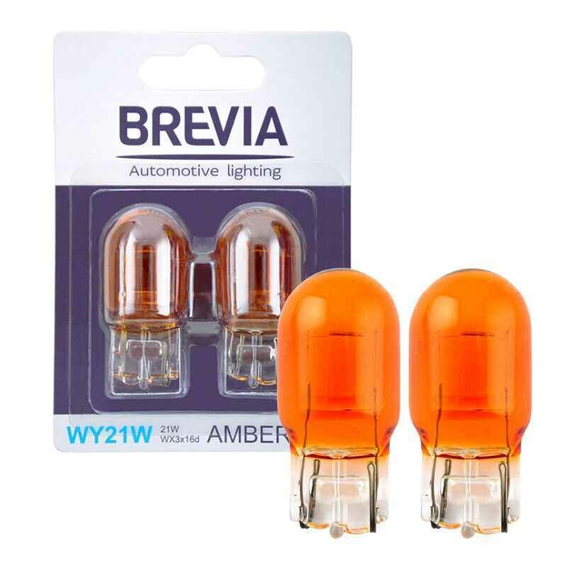 Галогеновые лампы Brevia WY21W Amber для автомобиля комплект 2 штуки (12312B2)