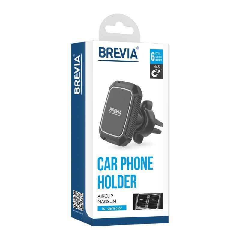 Магнитный автодержатель Brevia AirClip MagSlim для смартфона на вентиляционную решётку автомобиля (48300) - Зображення 6