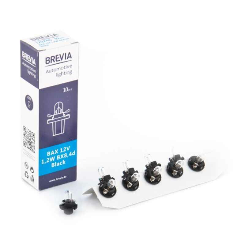 Галогенные лампы Brevia BX8.4d Black 12V набор 10 штук в упаковке (12324C)