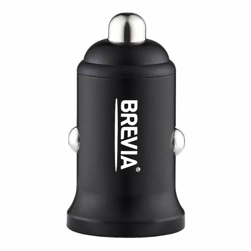 Зарядное устройство для авто BREVIA ePower DualChargeLED 38W USB-C USB-A черный (46038CALB) - Зображення 2