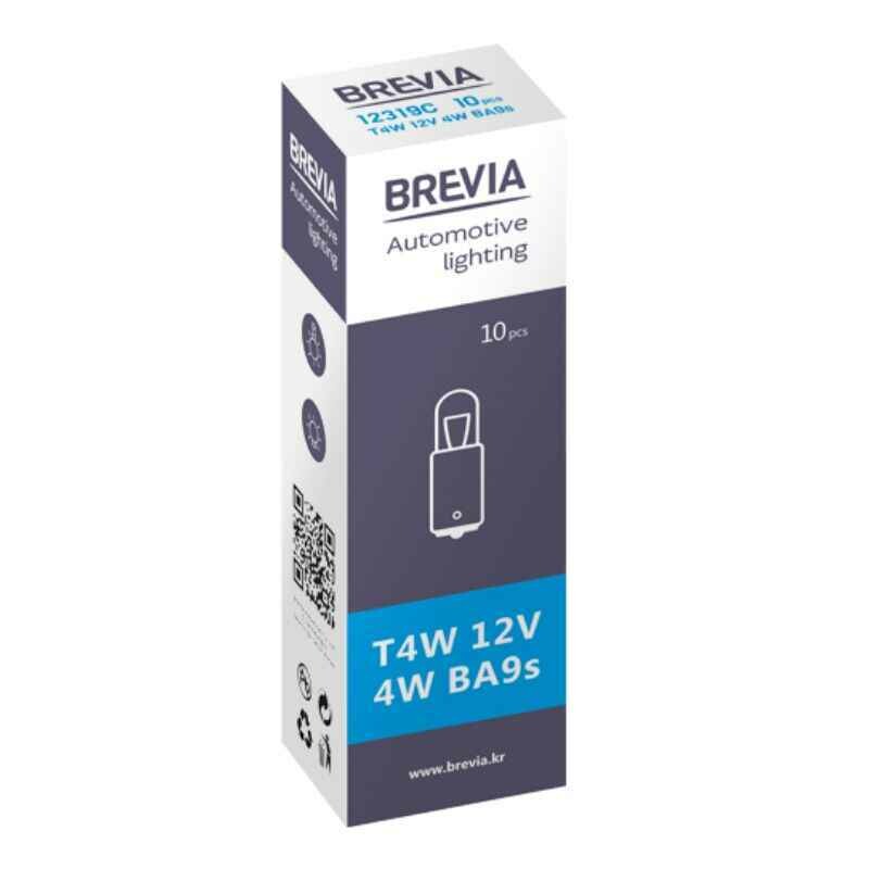 Галогенные автолампы Brevia T4W 12V набор 10 штук в упаковке (12319C) - Изображение 2
