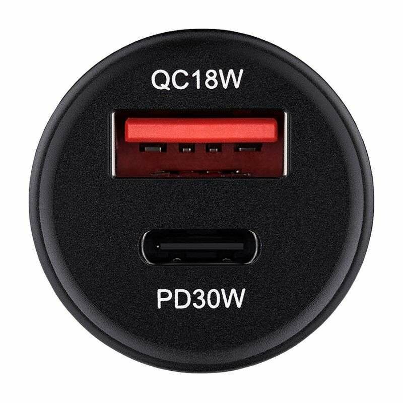 Зарядное устройство для авто BREVIA ePower DualCharge 30Вт 1xUSB-C 1xUSB-A черный (46030CAB) - Изображение 1