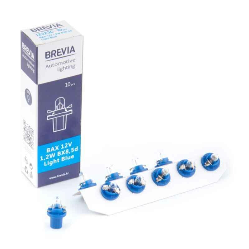 Галогенные лампы Brevia BX8.5d Light Blue 12V набор 10 штук в упаковке (12323C)