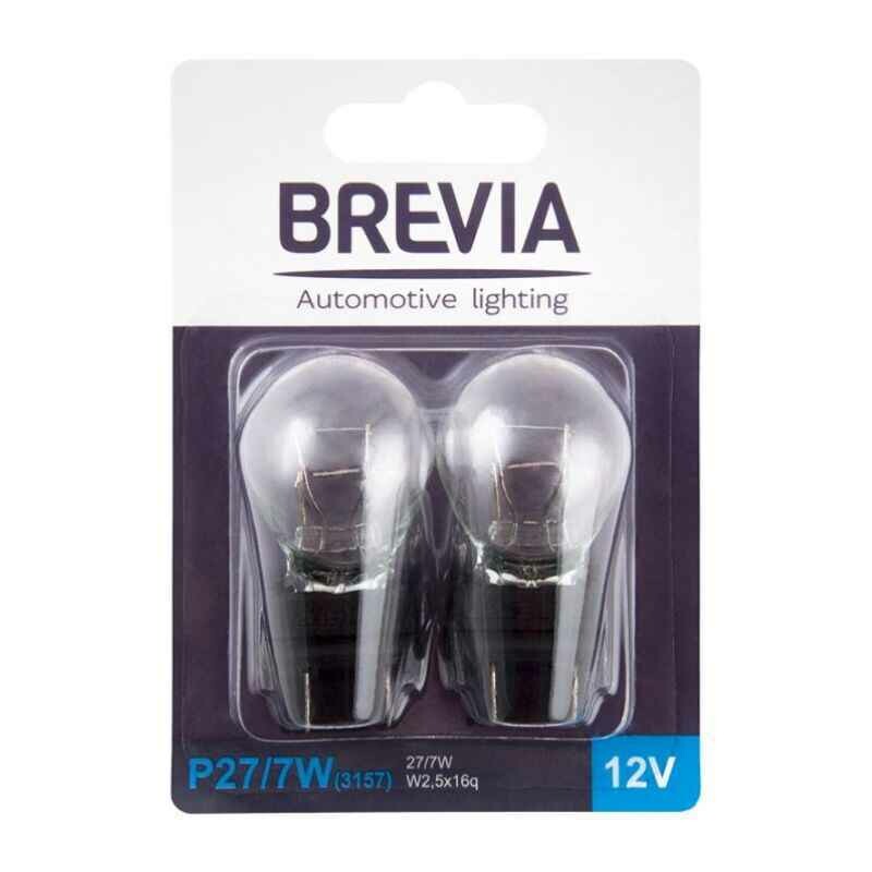 Галогенные автолампы Brevia P27/7W 12V 27/7W комплект 2 штуки в блистере (12339B2) - Изображение 2