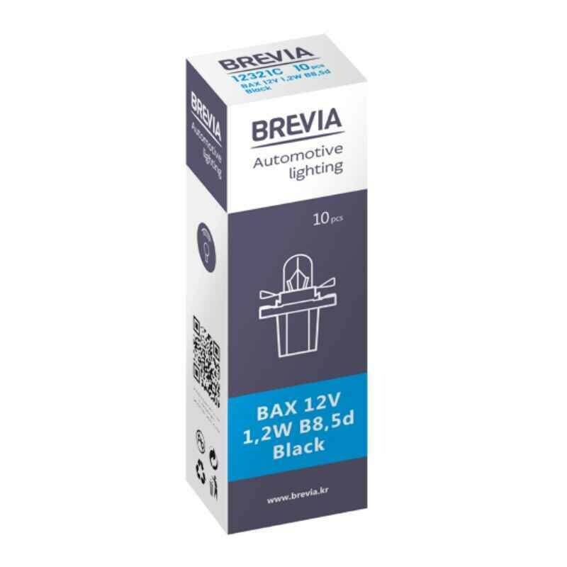 Галогенные автолампы Brevia Black B8.5d 12V 10шт в упаковке арт (12321C) - Изображение 2