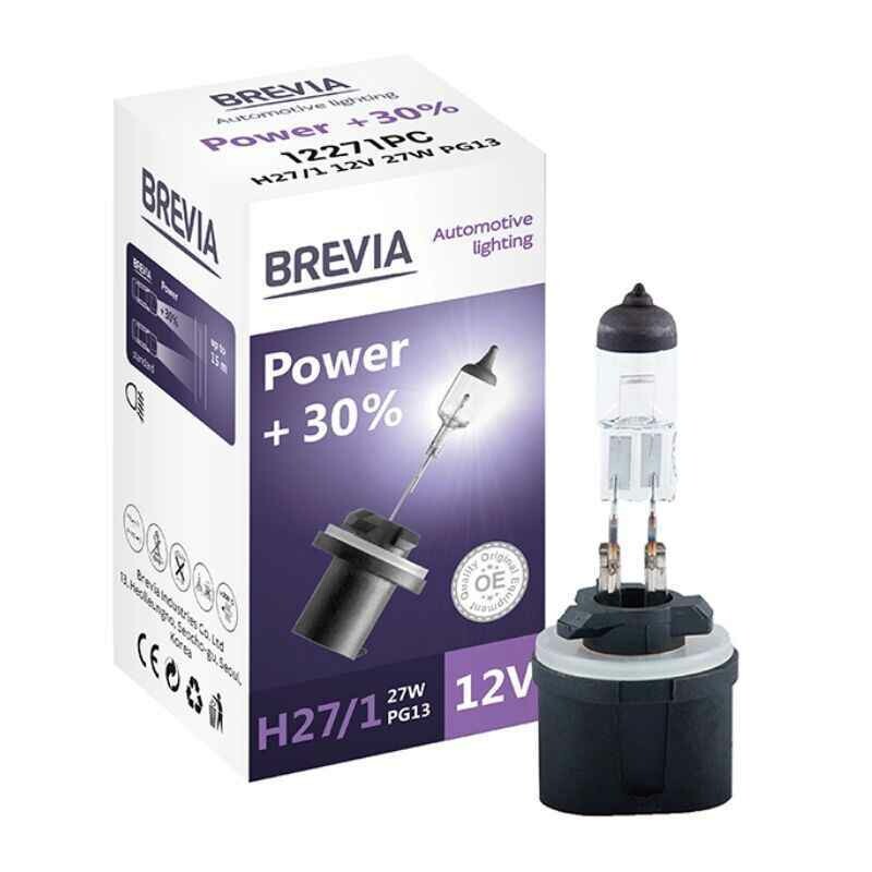 Галогеновая лампа Brevia Power H27 увеличенная яркость на 30 процентов 1 штука (12271PC)